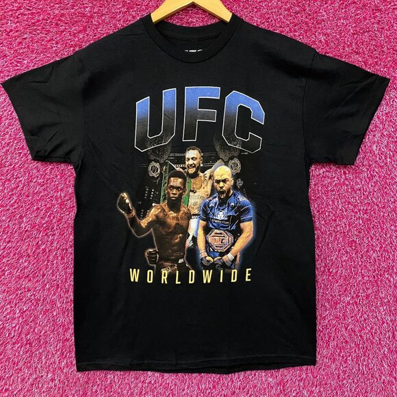 UFC WorldWide Conor McGregor, Jon Jones, Israel Adesanya T-Shirt Medium - Picture 1 of 4